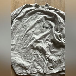 Essentials grey long sleeve t shirt fear of god